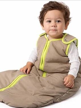 Baby Deedee Sleep Nest Sleeping Sack, Warm Baby Sleeping Bag khaki zip up
